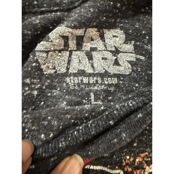Star Wars Darth Vader Shirt Youth Large Black Heather Graphic Tee Disney Movie - Picture 3 of 6